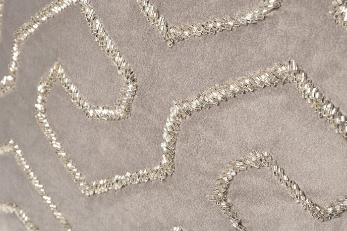 Подушка с бисером Этника серебряного цвета - купить Декоративные подушки по цене 2800.0