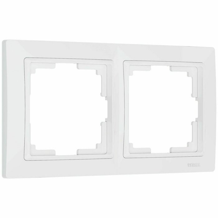 Рамка из пластика на 2 поста Snabb Basic белый W0022001 Рамка из пластика на 2 поста Snabb Basic белый W0022001