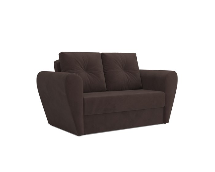 Прямой диван-кровать Квартет коричневого цвета