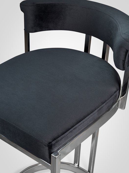 Барный стул на металлическом каркасе с черной обивкой - купить Барные стулья по цене 22700.0