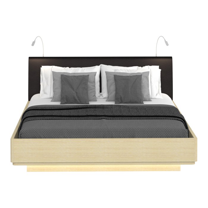 Двуспальная кровать с верхней и нижней подсветкой Элеонора 180х200
