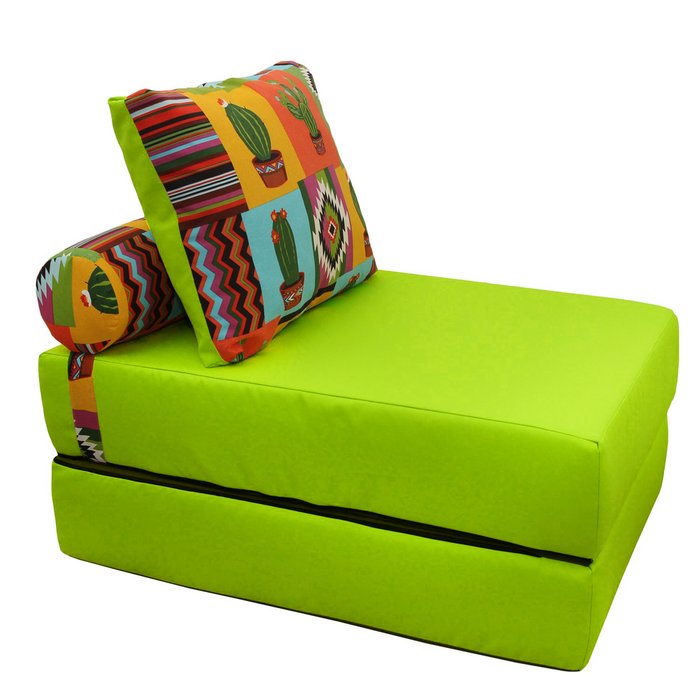 Кресло-кровать с валиком и подушкой - купить Бескаркасная мебель по цене 15600.0