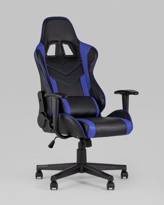 Кресло игровое Top Chairs Impala черно-синего цвета - купить Офисные кресла по цене 12490.0