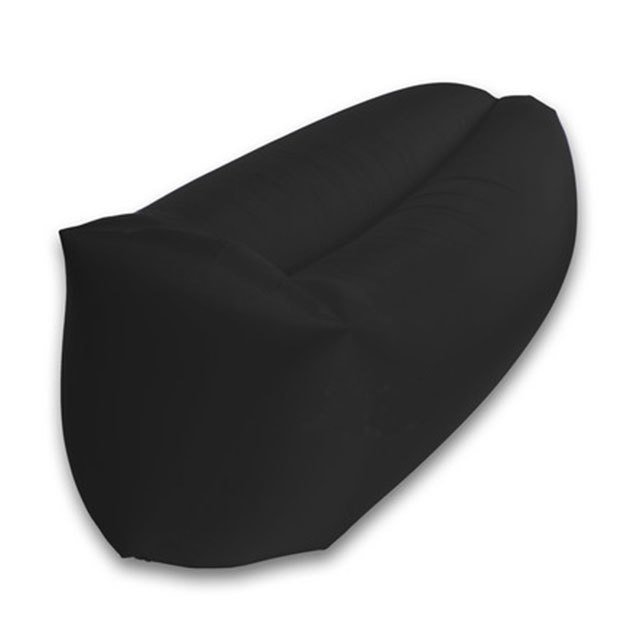 Надувной лежак Air Puf черного цвета