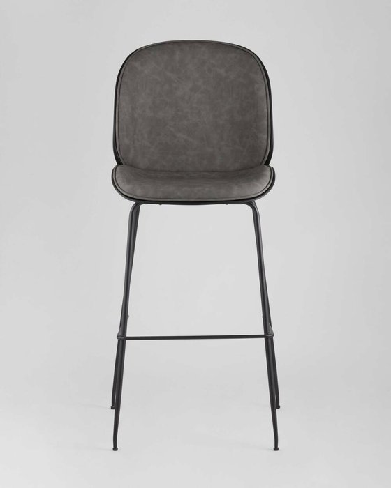 Стул барный Beetle PU серого цвета - лучшие Барные стулья в INMYROOM