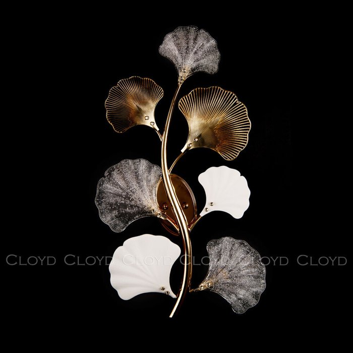 Бра Cloyd POLYNESIA W7 / выс. 77 см - стекло, керамика - золото - лучшие Бра и настенные светильники в INMYROOM Бра Cloyd POLYNESIA W7 / выс. 77 см - стекло, керамика - золото - лучшие Бра и настенные светильники в INMYROOM