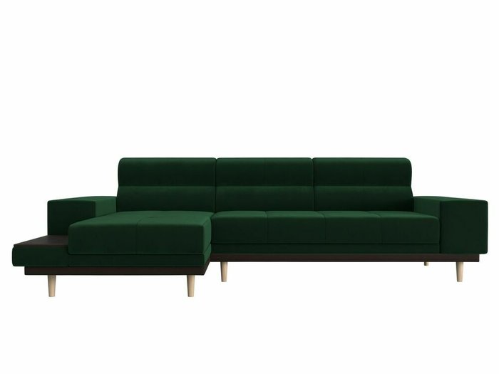 Угловой диван-кровать Леонардо темно-зеленого цвета левый угол - купить Угловые диваны по цене 49999.0