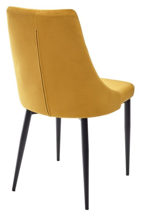 Стул Nepal Bluvel желтого цвета с черными ножками  - лучшие Обеденные стулья в INMYROOM