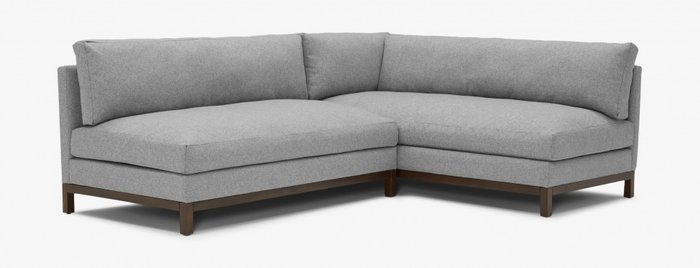 Модульный угловой диван серого цвета - купить Угловые диваны по цене 119800.0