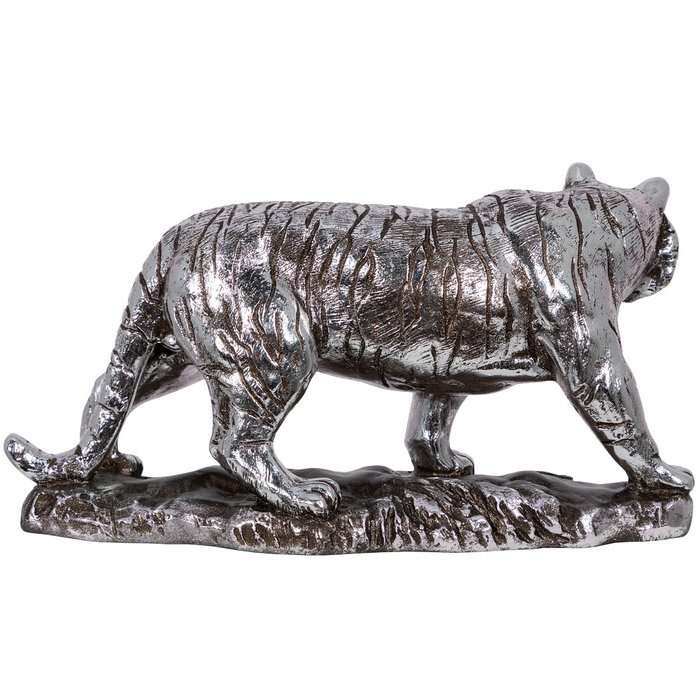 Статуэтка Крадущийся тигр серебряного цвета - лучшие Фигуры и статуэтки в INMYROOM