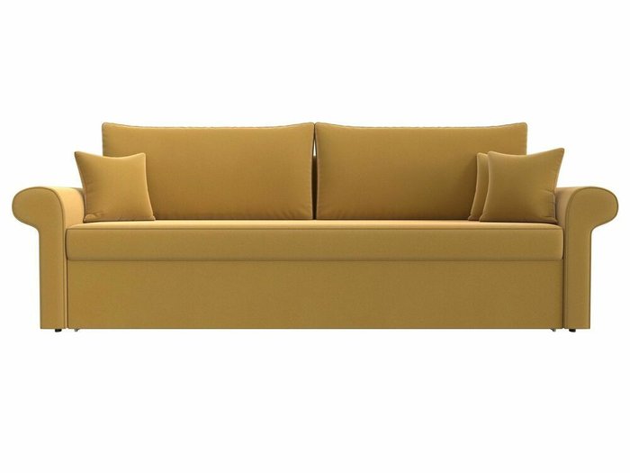 Прямой диван-кровать Милфорд желтого цвета - купить Прямые диваны по цене 42990.0