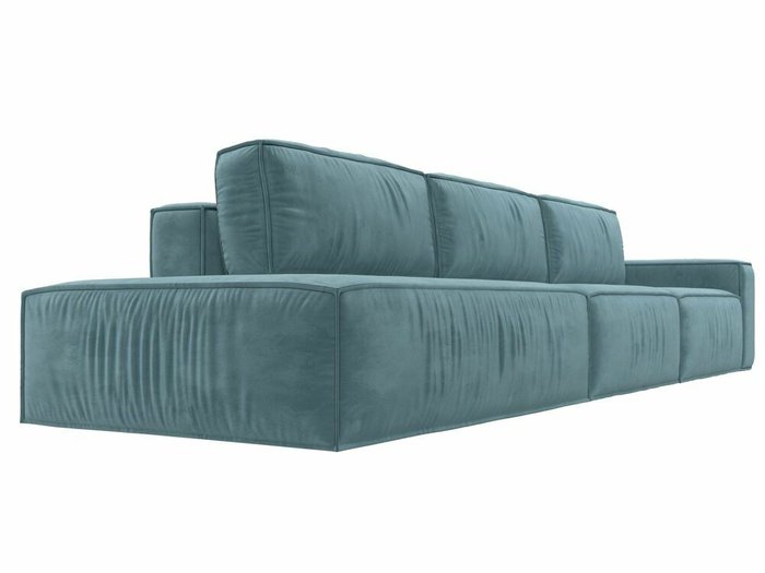 Диван-кровать Прага Модерн Лонг темно-бирюзового цвета подлокотник справа - лучшие Прямые диваны в INMYROOM