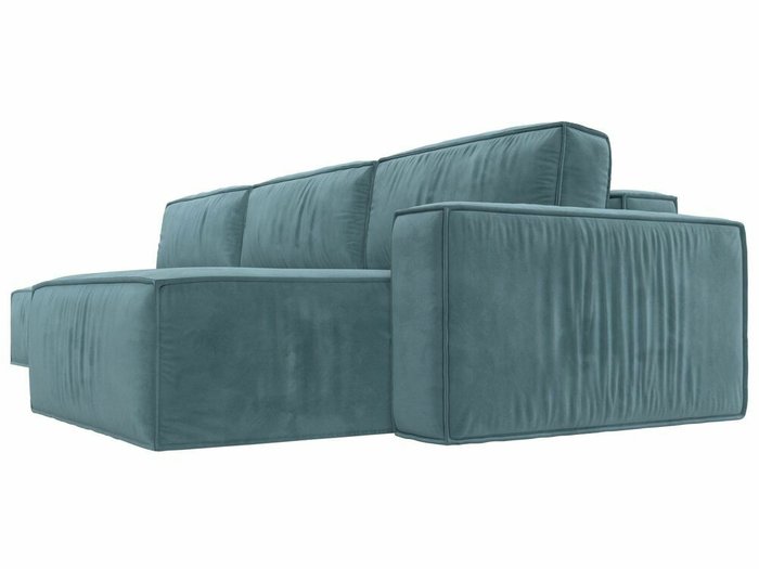 Угловой диван-кровать Прага модерн лонг бирюзового цвета правый угол - лучшие Угловые диваны в INMYROOM