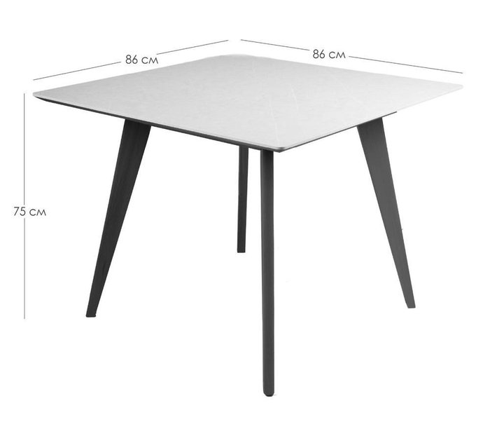 Обеденный стол Лунд бело-коричневого цвета - купить Обеденные столы по цене 17850.0