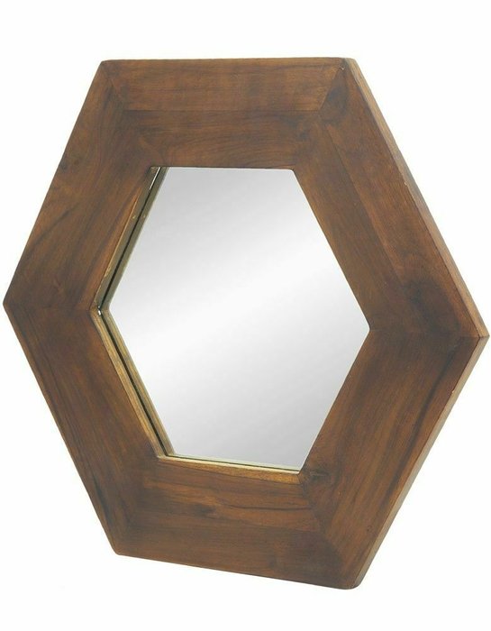 Зеркало настенное 47х47 из тикового дерева  - купить Настенные зеркала по цене 15714.0