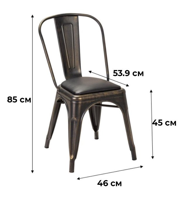 Стул Tolix Винтаж из металла  - купить Обеденные стулья по цене 6382.0