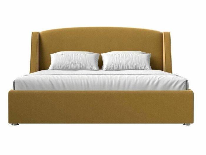 Кровать Лотос 200х200 желтого цвета с подъемным механизмом - купить Кровати для спальни по цене 90999.0