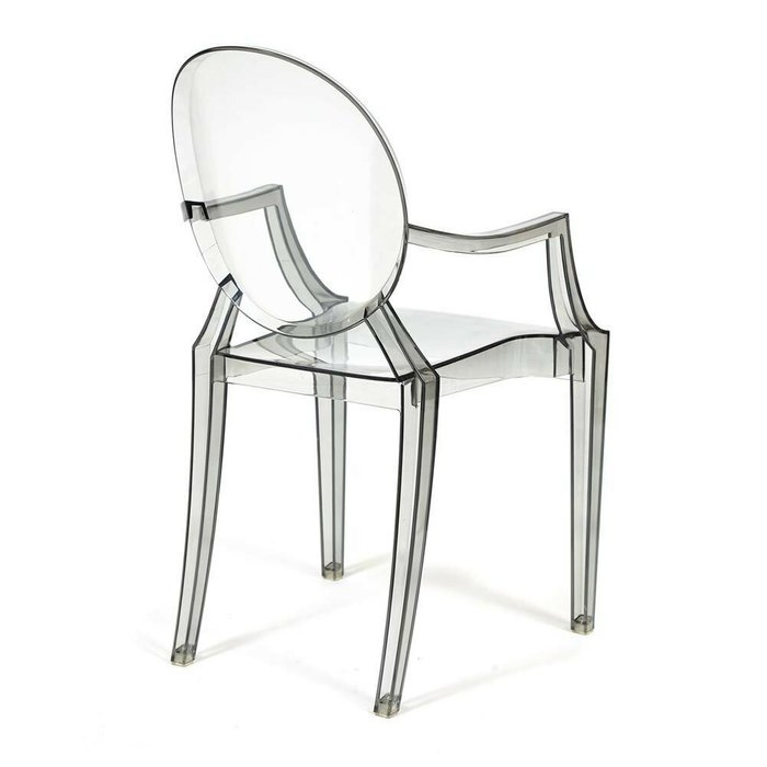 Обеденный стул-кресло Medalion серого цвета - купить Обеденные стулья по цене 5350.0