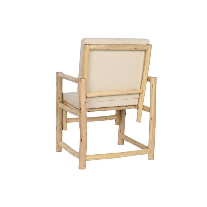 Кресло Home ESPRIT Белый Бежевый Натуральный Хлопок 61 x 50 x 90 cm - лучшие Садовые кресла в INMYROOM