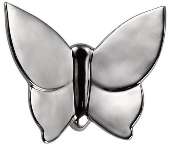Декоративная бабочка Butterfly (серебряная) 10х12 см