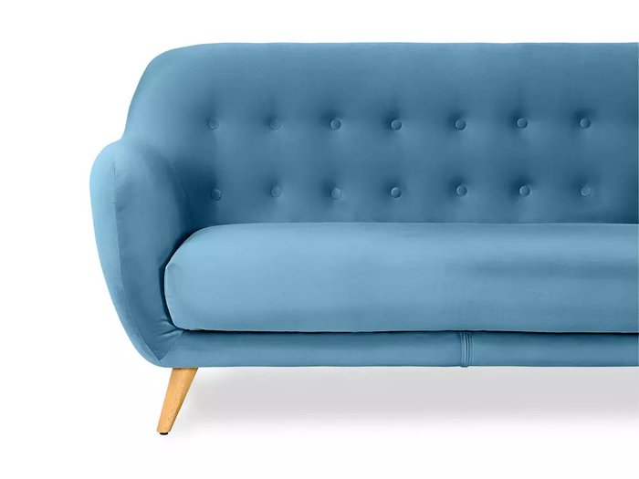 Диван Loa сине-голубого цвета - лучшие Прямые диваны в INMYROOM