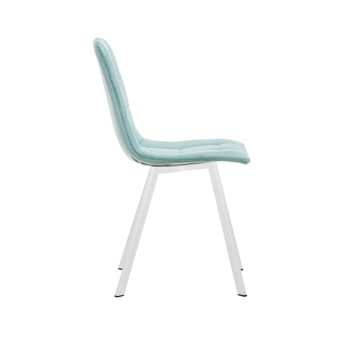 Стул Скай бирюзового цвета с белыми ножками  - лучшие Обеденные стулья в INMYROOM