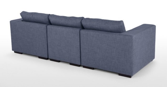 Трехместный диван MORTI синий - лучшие Прямые диваны в INMYROOM