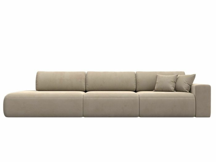 Диван-кровать Лига 036 Модерн Лонг бежевого цвета с правым подлокотником - купить Прямые диваны по цене 98999.0