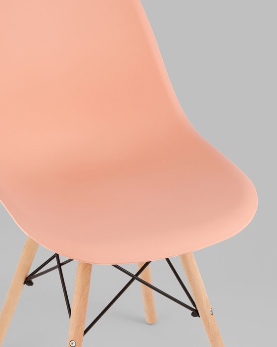Стул Dsw Eames персикового цвета - лучшие Обеденные стулья в INMYROOM Стул Dsw Eames персикового цвета - лучшие Обеденные стулья в INMYROOM