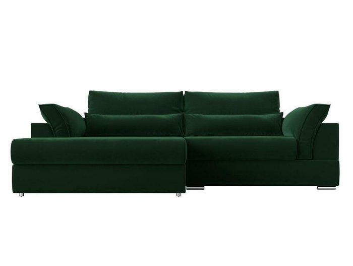 Угловой диван-кровать Пекин зеленого цвета угол левый - купить Угловые диваны по цене 86999.0