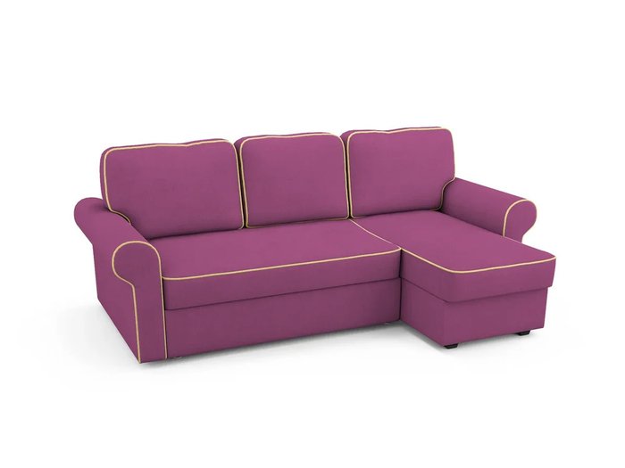 Угловой Диван-кровать Tulon правый пурпурного цвета - лучшие Угловые диваны в INMYROOM