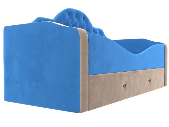 Детская кровать Скаут 72х160 бежево-голубого цвета  - лучшие Одноярусные кроватки в INMYROOM