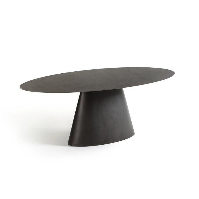 Стол обеденный овальный металлический Mayra серого цвета - купить Обеденные столы по цене 123200.0