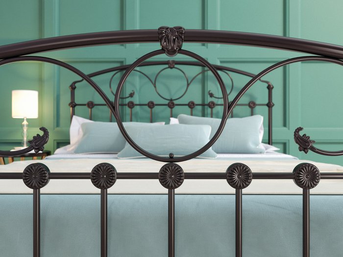 Кровать Розалин 180х200 черно-глянцевого цвета - лучшие Кровати для спальни в INMYROOM