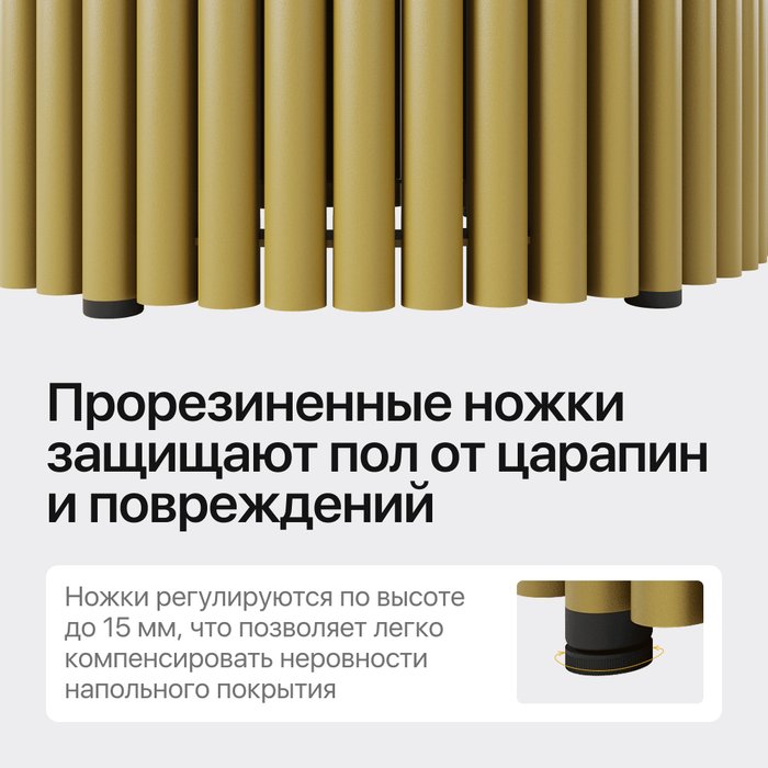 Обеденный стол Trubis Wood L 80 черно-золотого цвета - лучшие Обеденные столы в INMYROOM