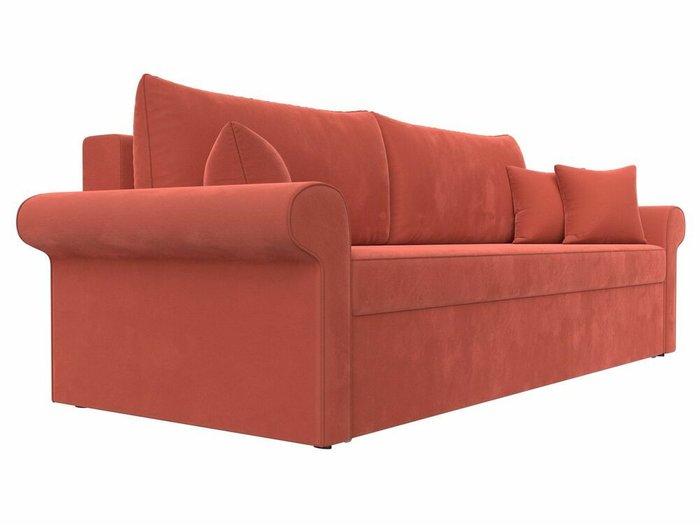 Прямой диван-кровать Милфорд кораллового цвета - лучшие Прямые диваны в INMYROOM