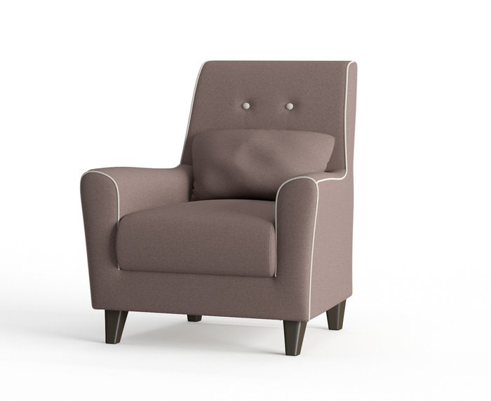 Кресло Мерлин в обивке из велюра коричневого цвета