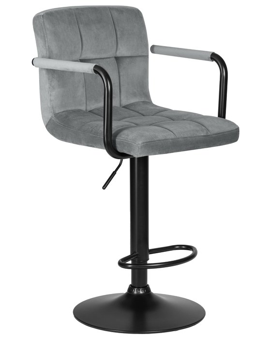 Стул барный с подлокотниками Kruger серого цвета - купить Барные стулья по цене 7570.0