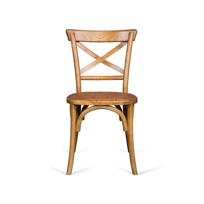 Стул Crosshair Stripe из массива с ротанговым сиденьем - купить Обеденные стулья по цене 6600.0