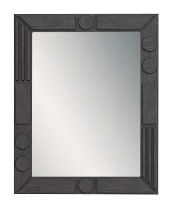 Зеркало в деревянной раме Келли черного цвета