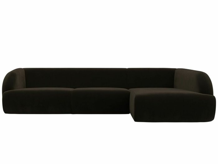 Угловой-диван Лига 041 темно-коричневого цвета правый угол - купить Угловые диваны по цене 79999.0