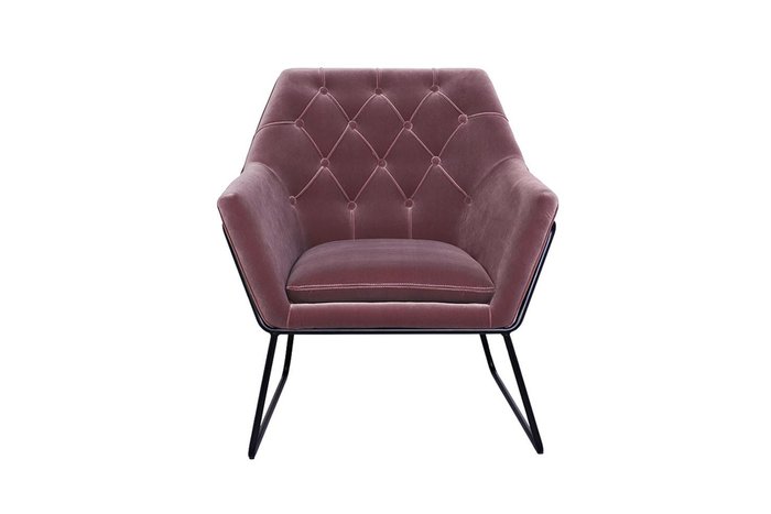 Кресло пепельно-розового цвета на металлических ножках - купить Интерьерные кресла по цене 45200.0