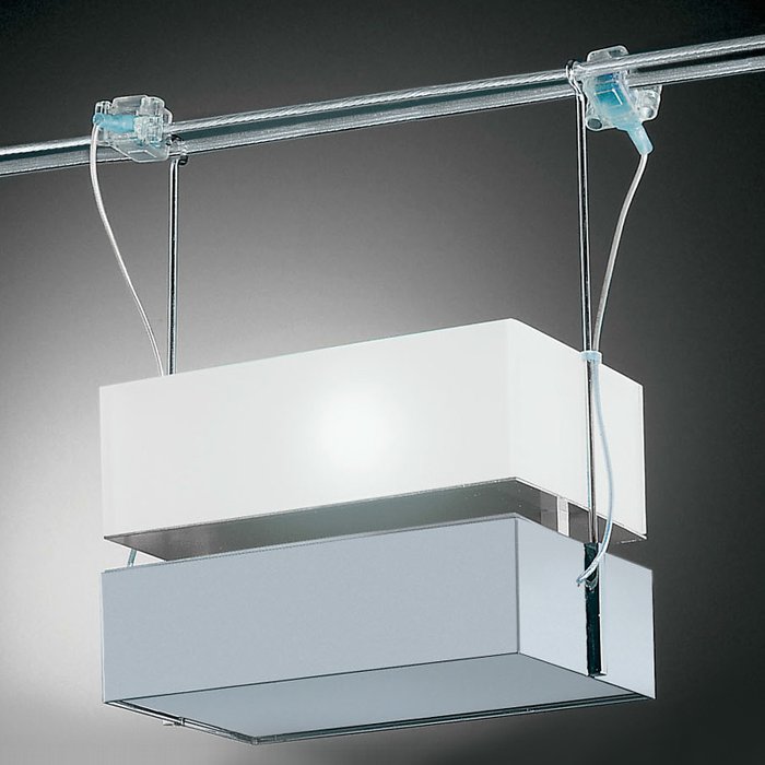 Подвесной светильник Metalspot ZEN из двух коробов серого и белого цвета