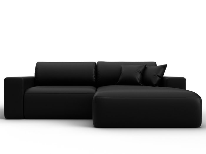 Угловой диван-кровать Лига-036 Классик черного цвета правый (экокожа) - лучшие Угловые диваны в INMYROOM Угловой диван-кровать Лига-036 Классик черного цвета правый (экокожа) - лучшие Угловые диваны в INMYROOM