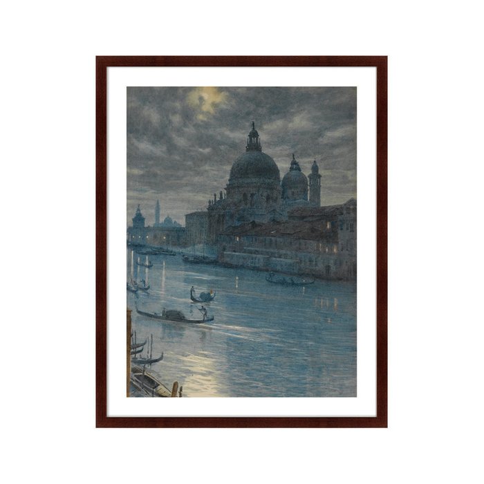 Репродукция картины A Moonlight Scene Venice 1879 г. - купить Картины по цене 12999.0
