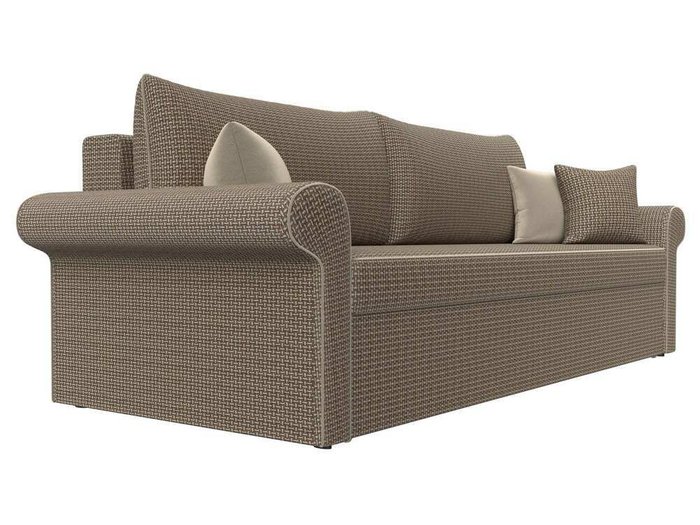 Прямой диван-кровать Милфорд бежево-коричневого цвета - лучшие Прямые диваны в INMYROOM