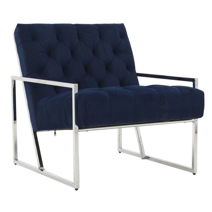 Кресло-банкетка синего цвета