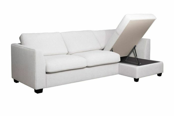 Угловой диван-кровать Bravo №1 белого цвета - лучшие Угловые диваны в INMYROOM