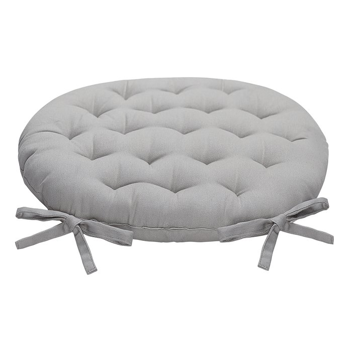 Круглая подушка на стул Essential 40х40 серого цвета - купить Декоративные подушки по цене 1290.0