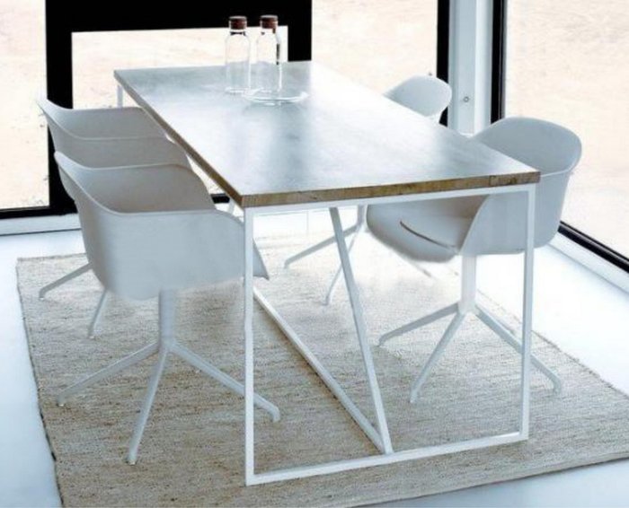Обеденный стол Бристоль бело-коричневого цвета - лучшие Обеденные столы в INMYROOM